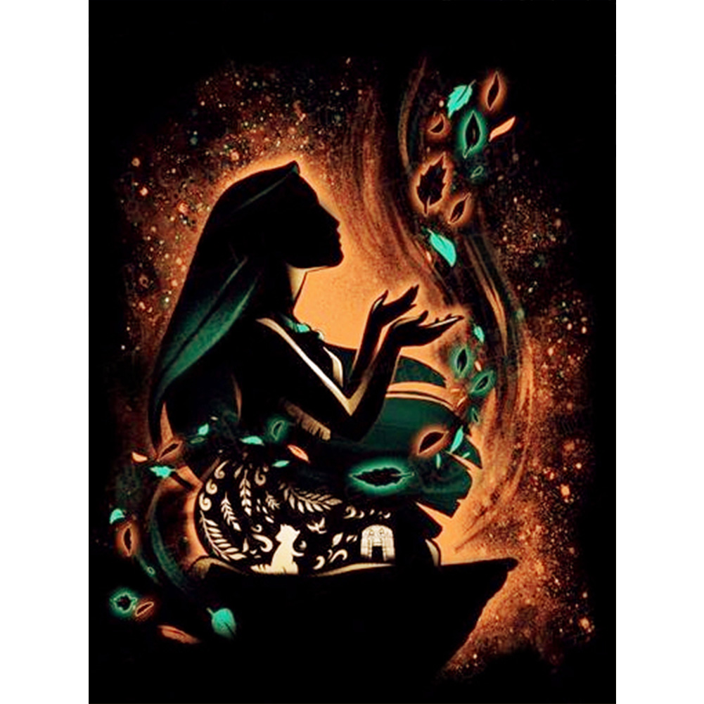 Disney Character Silhouette 30*40cm(canvas) full round drill diamond painting