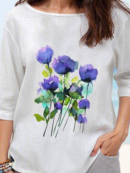 Shift Cotton-Blend Casual Shirts & Tops