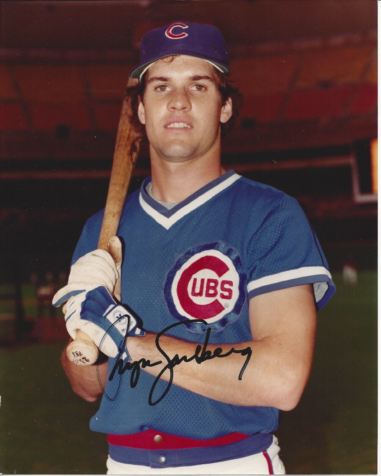 Ryne Sandberg Autographed 8x10 Chicago Cubs Early SignatureA791