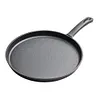 26cm Cast Iron Round Griddle Easy To Clean Flat Skillet Frying Pan for Cooking