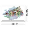 (Stamped/Counted) Colorful Village-14CT Cross Stitch 37*27cm/14.57*10.63in