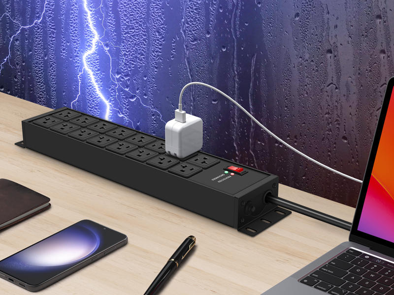 20 amp power strip black