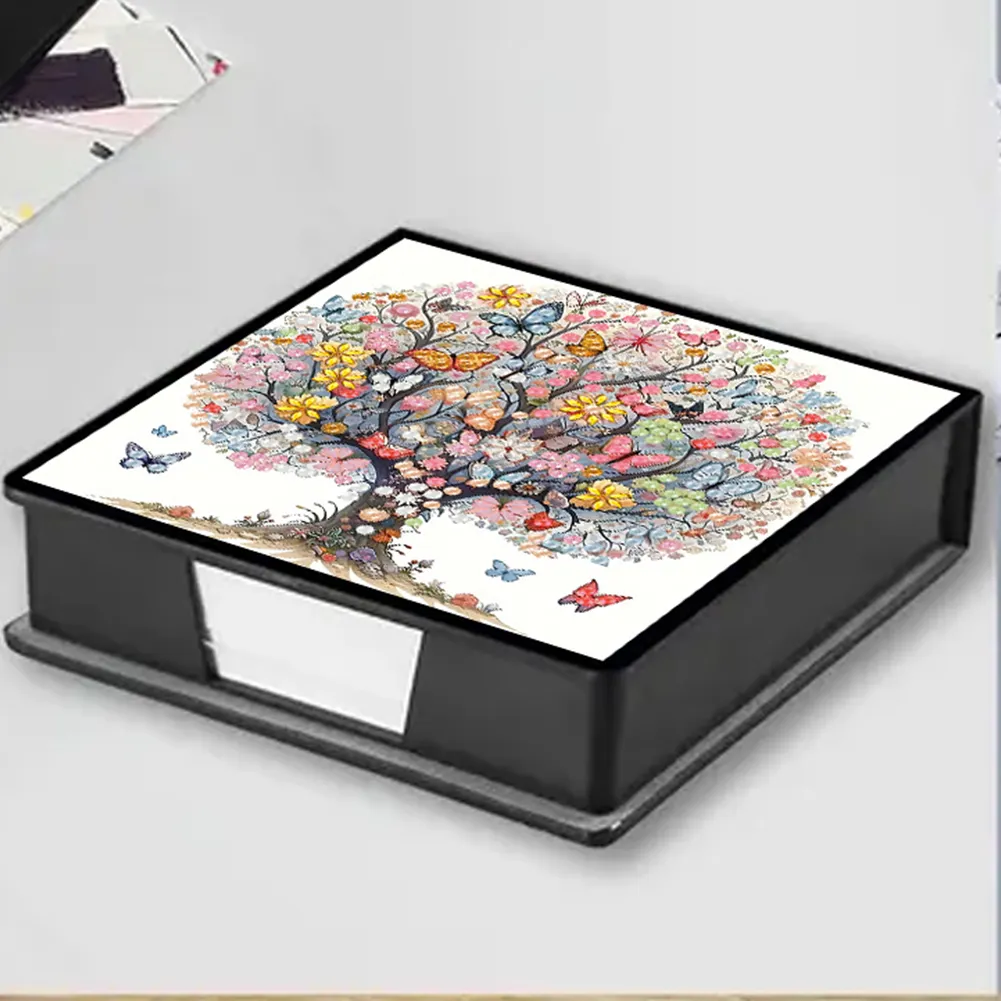 Butterfly Tree PU Diamond Painting Note Box Contains 160 Sheets of Paper