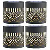 2 Pack Solar Hollow Iron Wall Light Outdoor Garden Fence Lamp