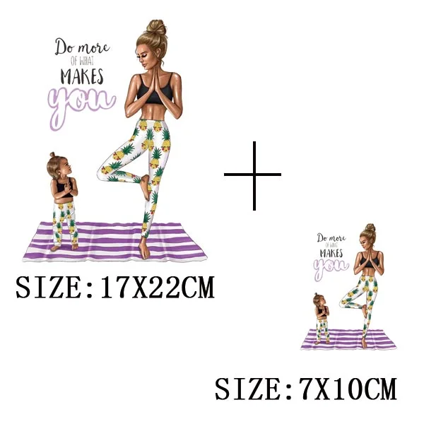 Mom&Children Thermal Stickers On T-shirt DIY Washable Patch On Clothes Lovely Design Iron On Transfer For Hoodies Hat Decoration