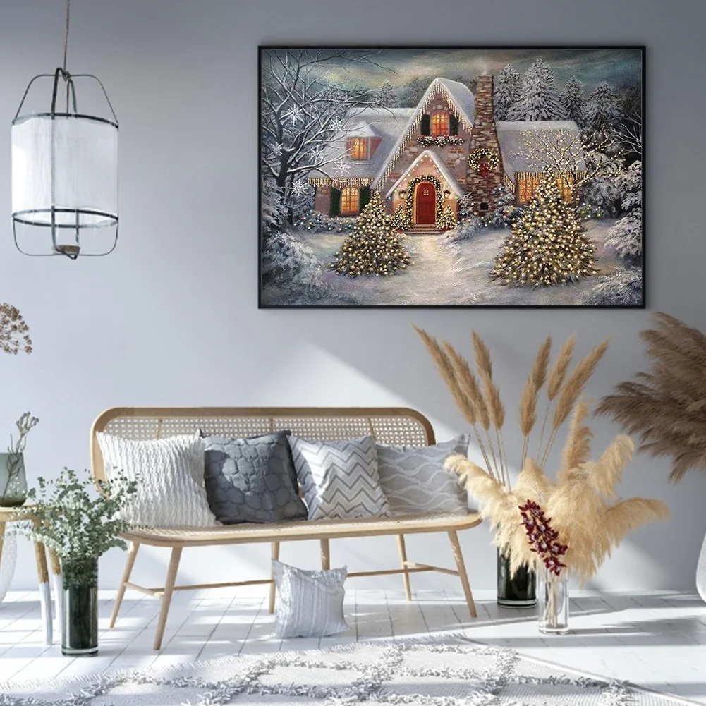 Diamond Painting - Full Round Drill - Snow House(70*50cm)