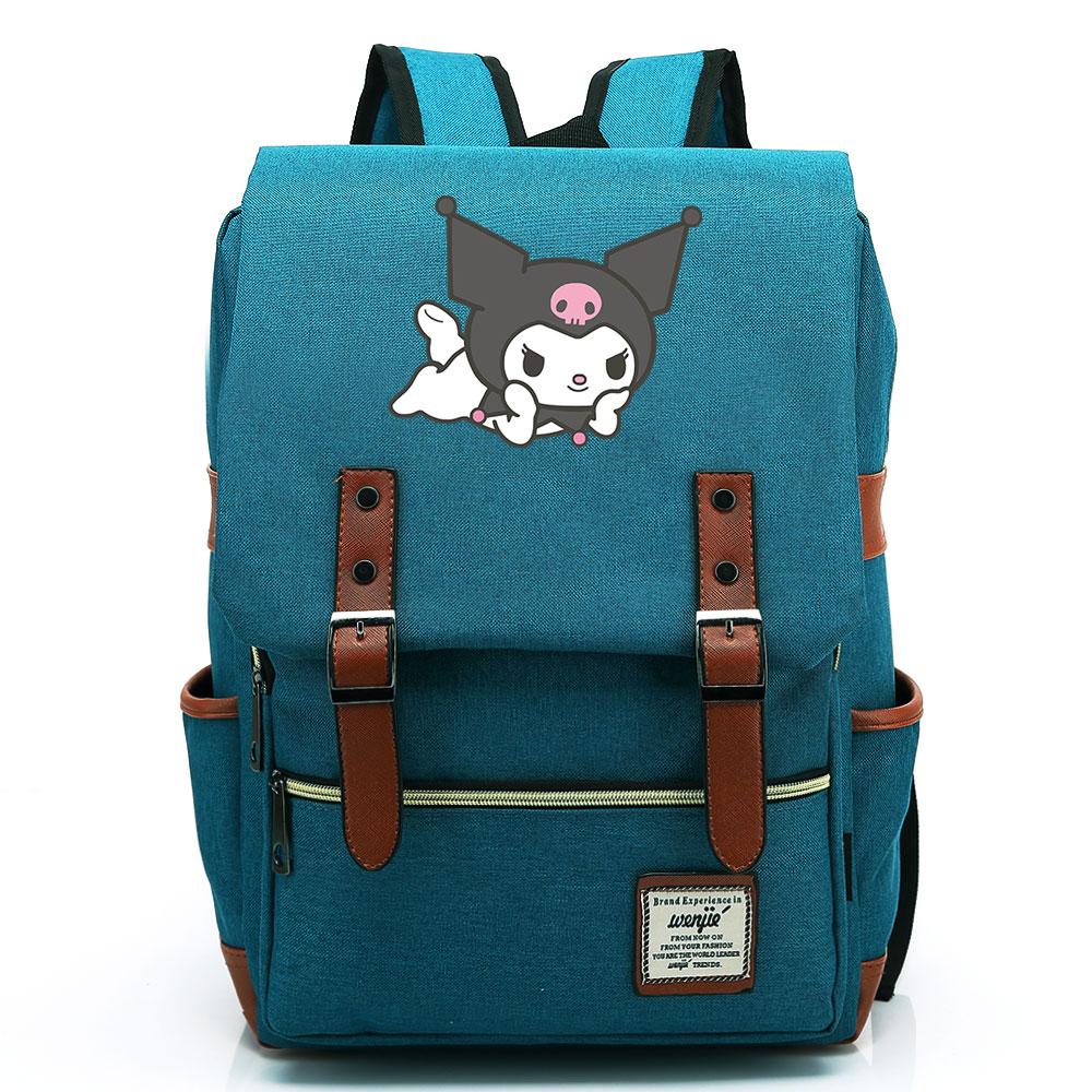 Mayoulove Kuromi Backpack Lightweight Design with Multiple Pockets for School and Outdoor Activities-Mayoulove