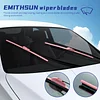 EMITHSUN OEM QUALITY 24" + 18" Premium All-Seasons Stable And Quiet Sakura Pink Windshield Wiper Blades (Set of 2)
