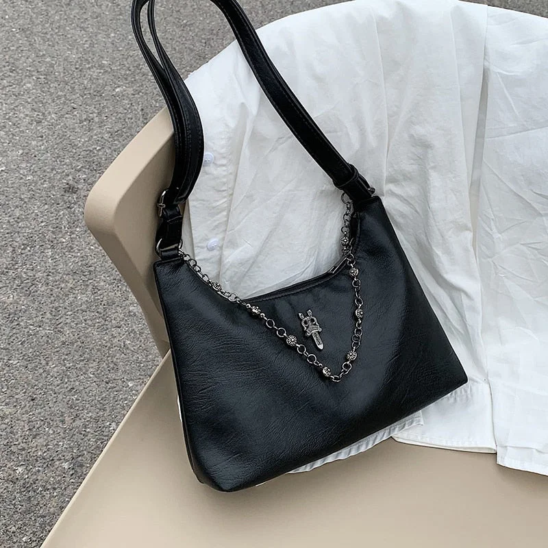 ѧӧܧ Net Red Retro Bag 2020 Popular New Fashion Fashion All-match Shoulder Armpit Bag Simple Messenger Bag