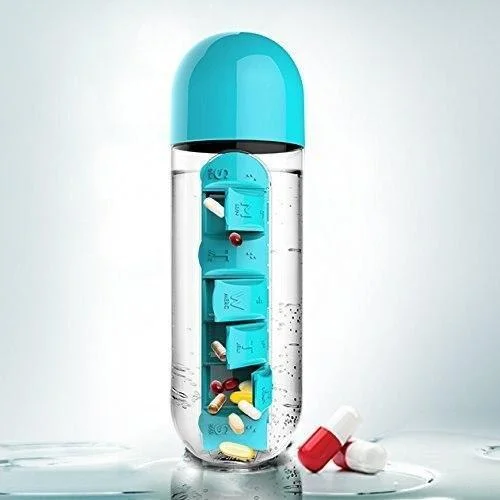 2 IN 1 PILL BOX WATER BOTTLE