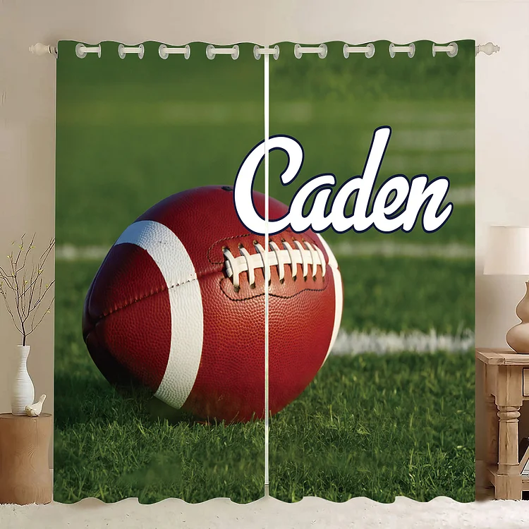 Personalized Kids Football Window Curtain|C20