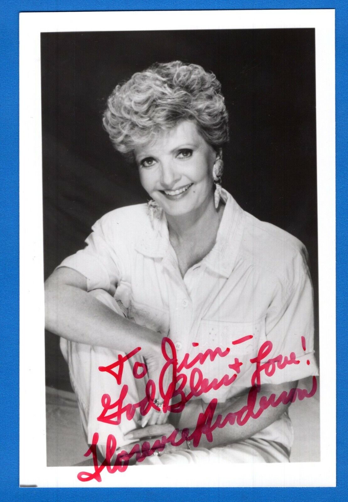 Florence Henderson Actress Singer Hand Signed Autograph 4x6 Photo Poster painting