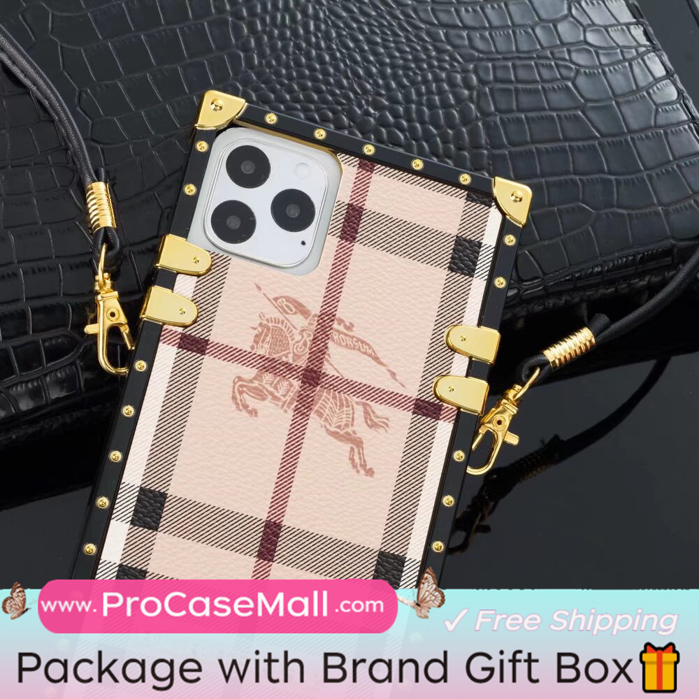 Classic Burberry Signature Canvas Leather Apple iPhone Case Samsung Galaxy Crossbody