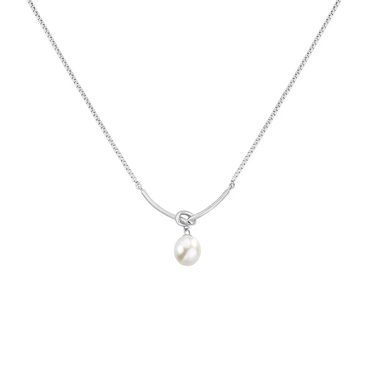 925 Silver Pearl Necklace JW008