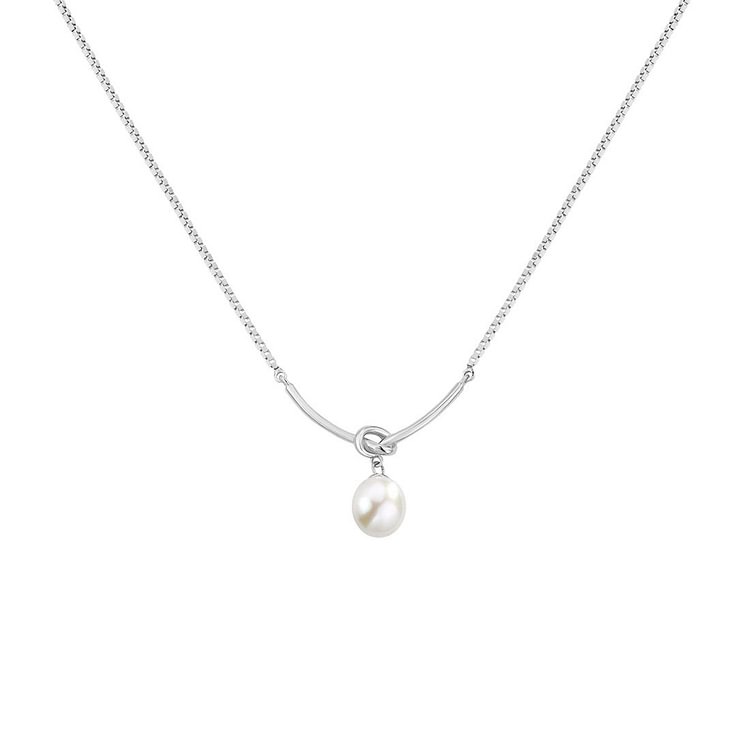 925 Silver Pearl Necklace JW008