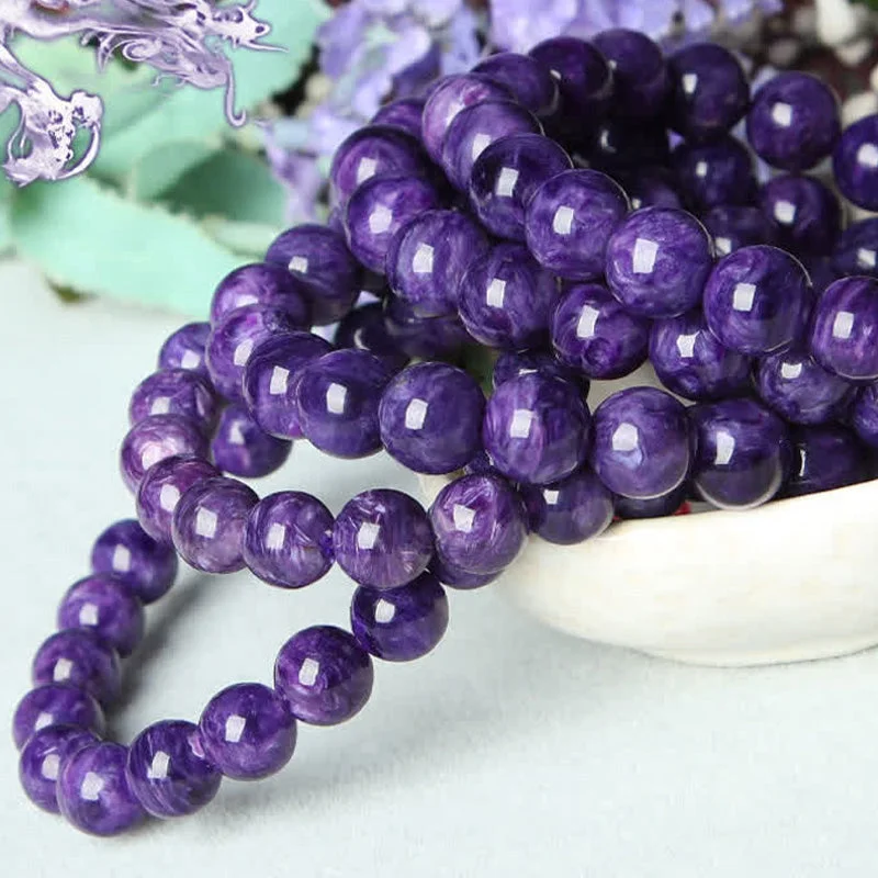 Natural Amethyst Crystal Meditation Balance Bracelet