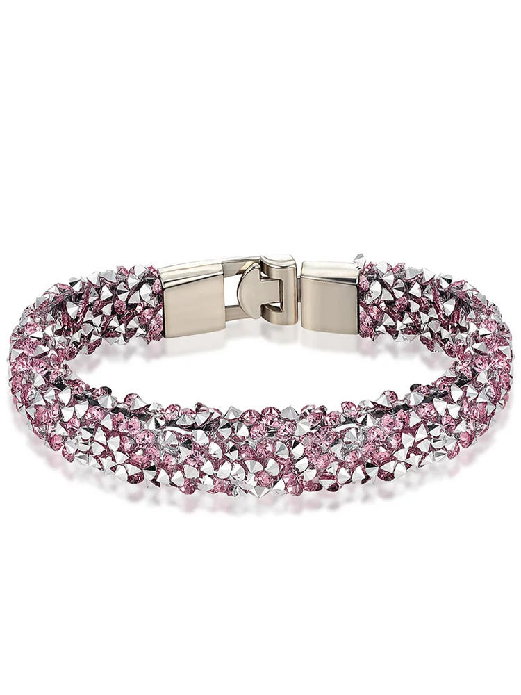 VChics Breast Cancer Awareness Pink Crystal Bracelet