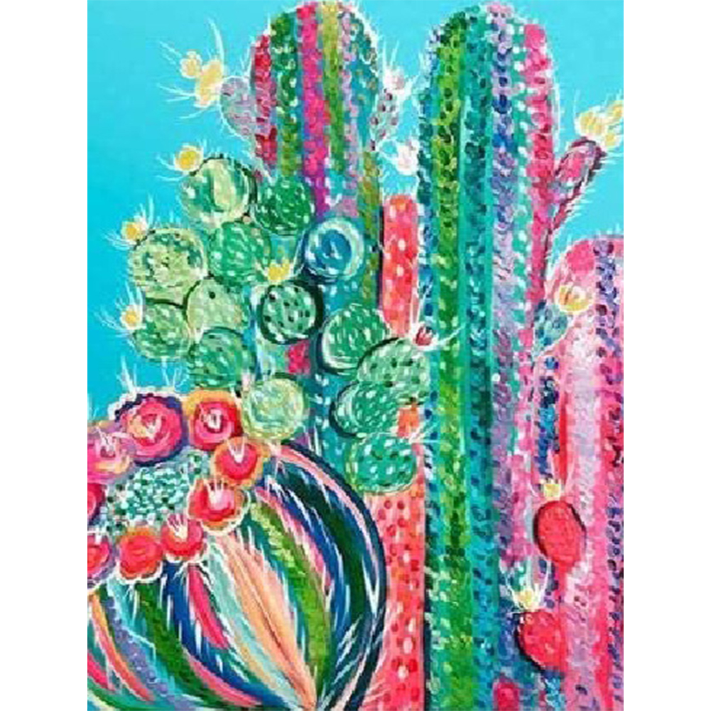 

30*40CM - Square Drill Diamond Painting - Cactus, 501 Original