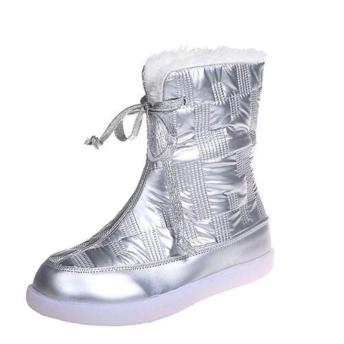 Women Snow Boots Winter Warm Plush Boots Woman Ankle Boots Ladies Flats Female Fashion Comfort Shoes Women's Casual Footwear