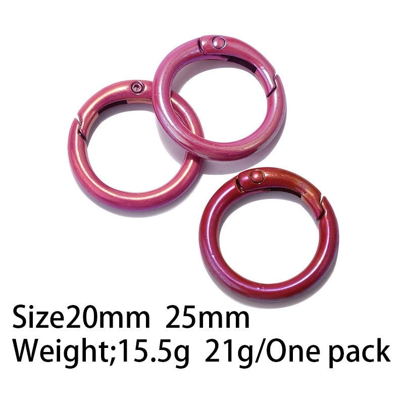 Basic Round Alloy Plating Unisex Bag Pendant Keychain