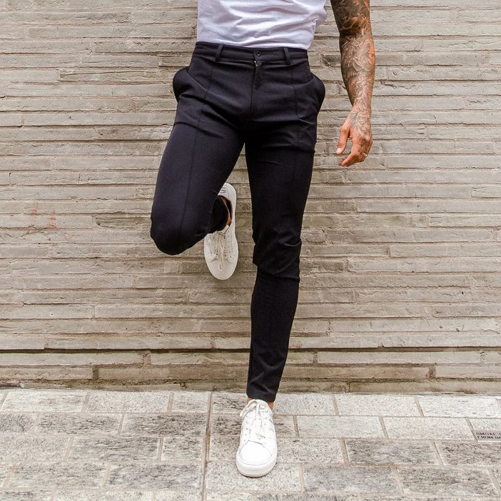 Fashion casual black trousers