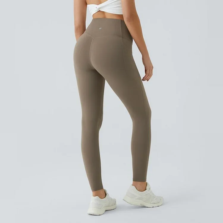 High Waisted Tummy Control Side Pocket Shaping Training Leggings