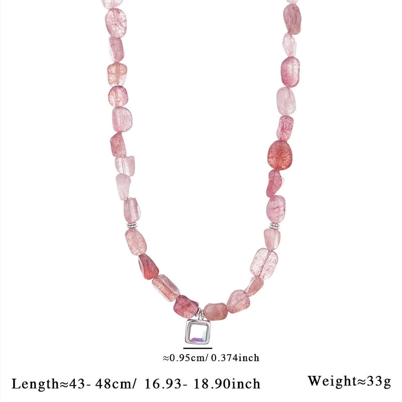 Casual Classic Style Geometric Sun 304 Stainless Steel Artificial Crystal Ceramics Multi Charms Necklace