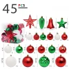 45PCS Christmas Tree Hanging Decor Balls Set