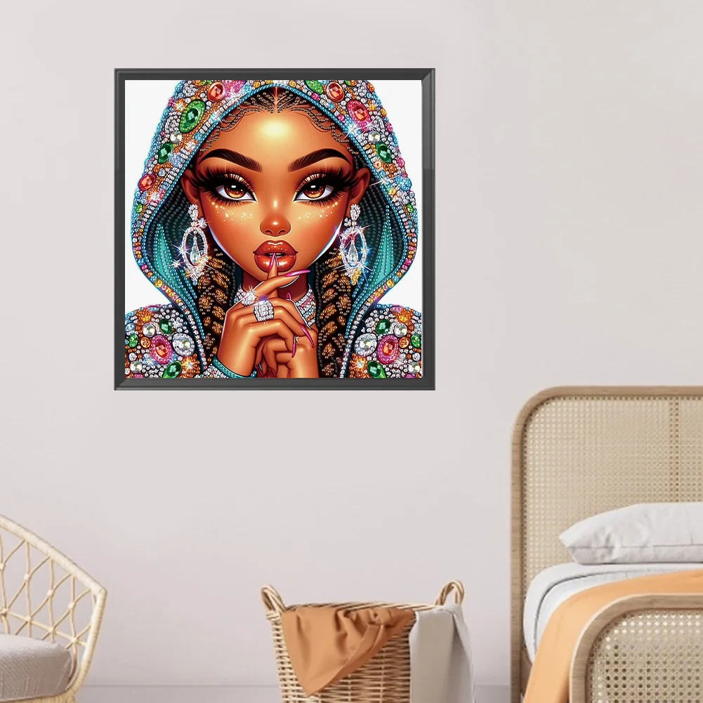 Diamond Painting - Partial Special Shaped Drill - Flower Beauty(Canvas|30*30cm)