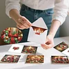 6PCS DIY Diamond Art Greeting Cards Christmas Candle Congratulations Cards Gift