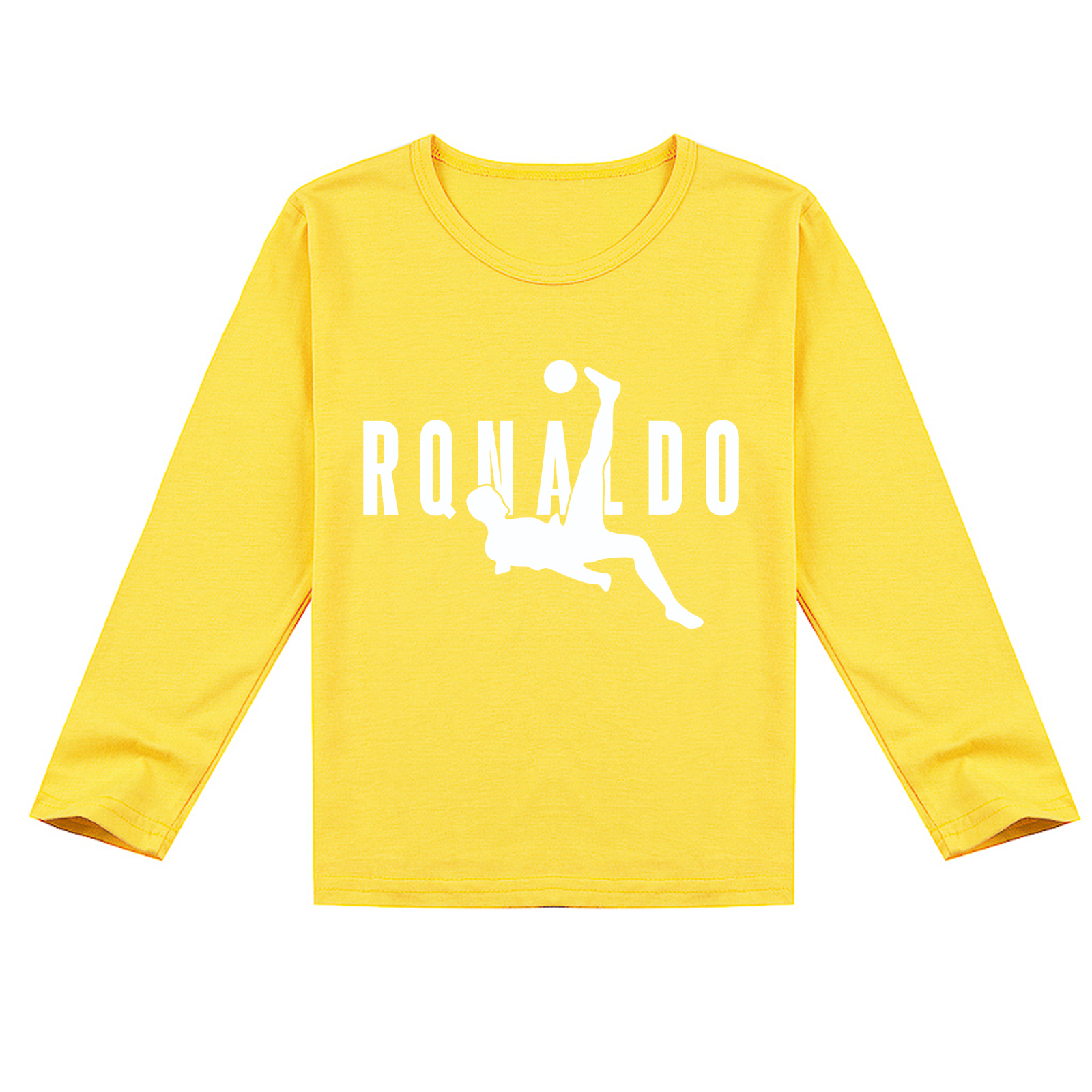 Mayoulove Kids' Cristiano Ronaldo Long Sleeve Tee - Unisex Soccer Fan Shirt for Boys  Girls - Trendy Sportswear-Mayoulove