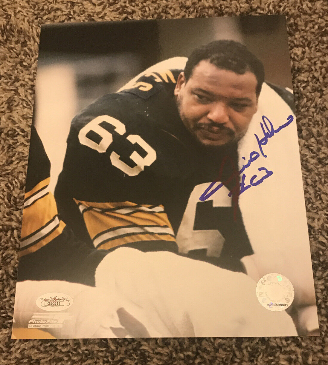 Ernie Holmes Autographed Pittsburgh Steelers 8x10 Photo Poster painting - JSA COA