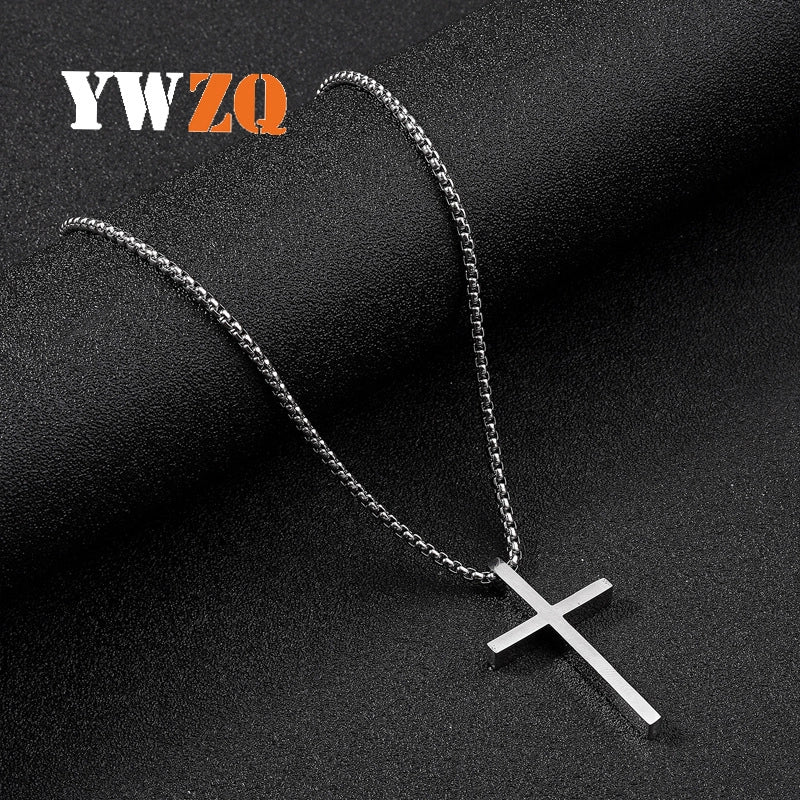 Hip-hop Cross Stainless Steel Polishing Plating Men’s Pendant Necklace