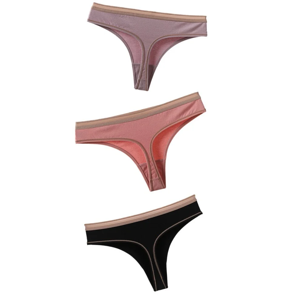 Sexy Cotton Women Thongs Panties Fashion Soft Solid Bow Seamless G-String For Women Underwear Female Lingerie Briefs Underpants
