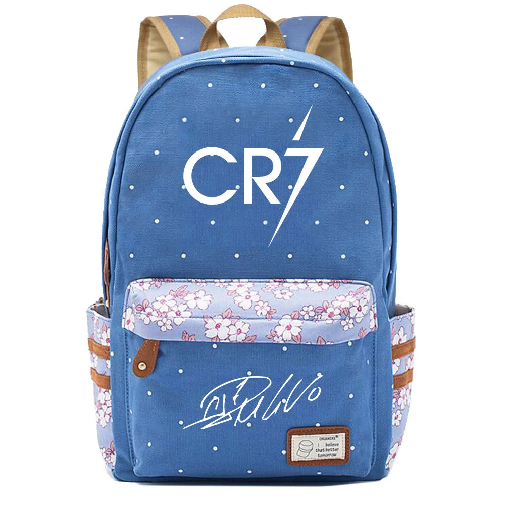 Buzzdaisy Cristiano Ronaldo Backpack - Stylish & Spacious Schoolbag with Double Side Pockets for Leisure Travel