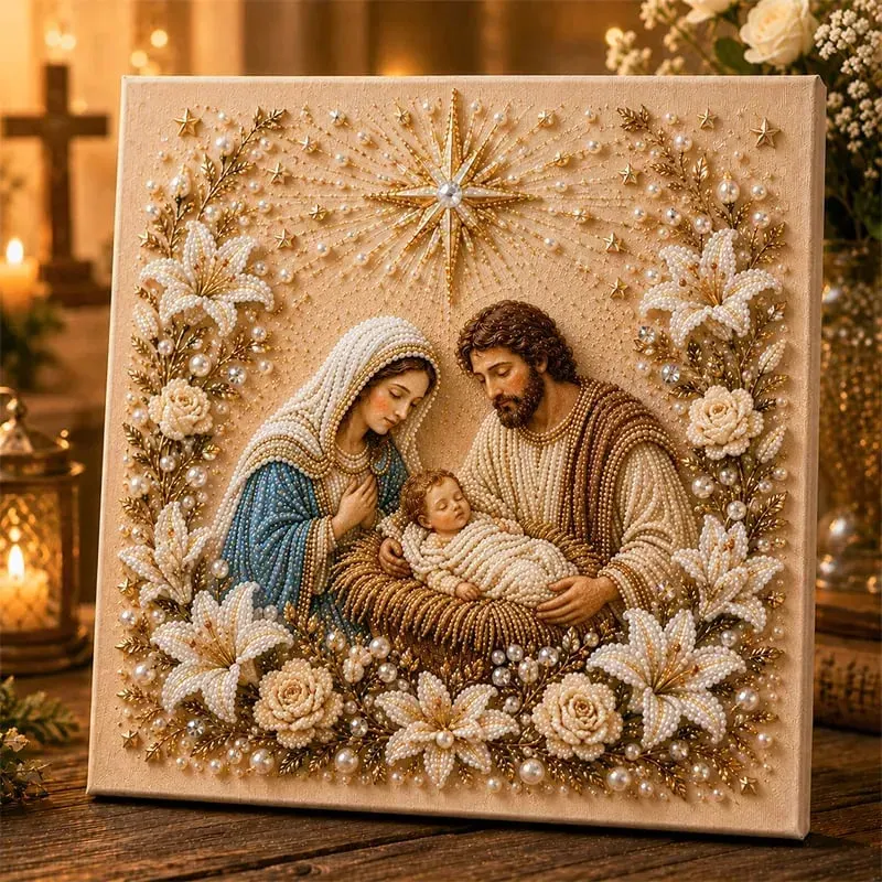 🔥 Last Day 75% OFF &ndash; ✝️ DIY Jesus Pearl Art Kit | 3D Pearl-Style Christian Artwork for Prayer Corners & Faith Gifts (📦Buy 3 Free Shipping)