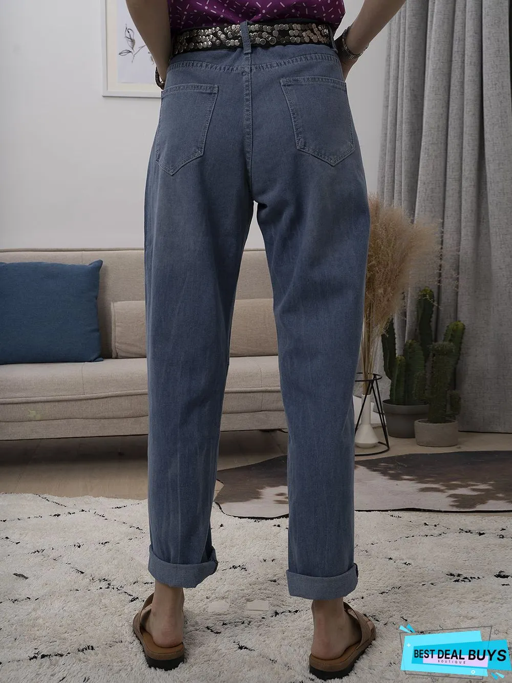 Blue Casual Denim Jeans