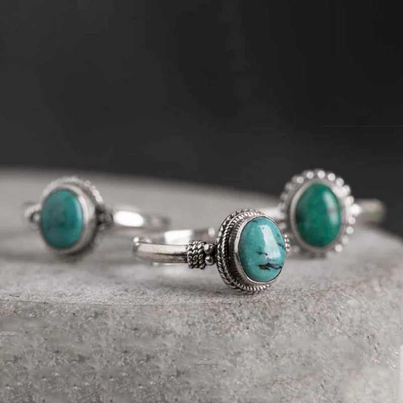 Turquoise Wisdom 925 Sterling SilverLove Ring