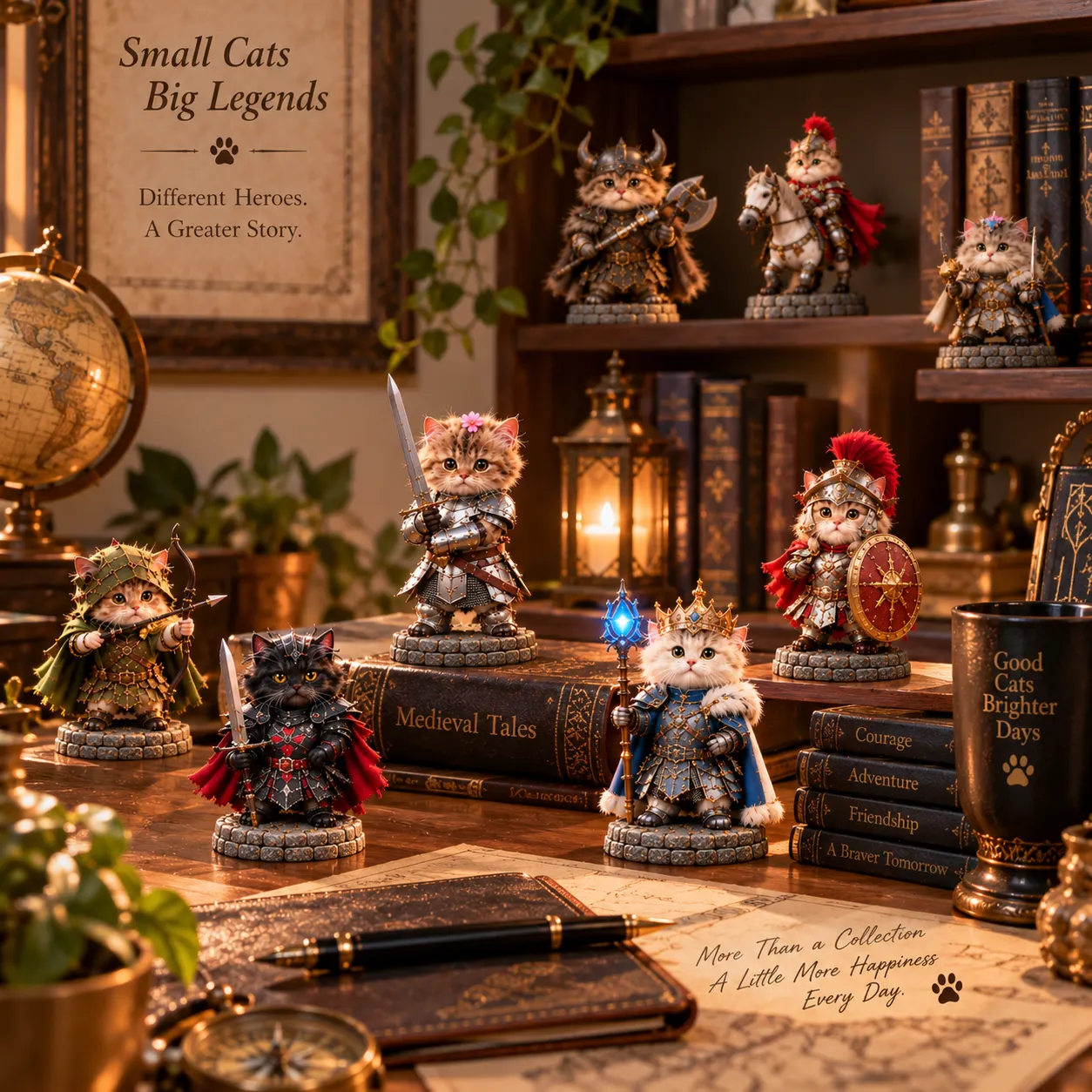 24 Days of Knight Cats figure detail