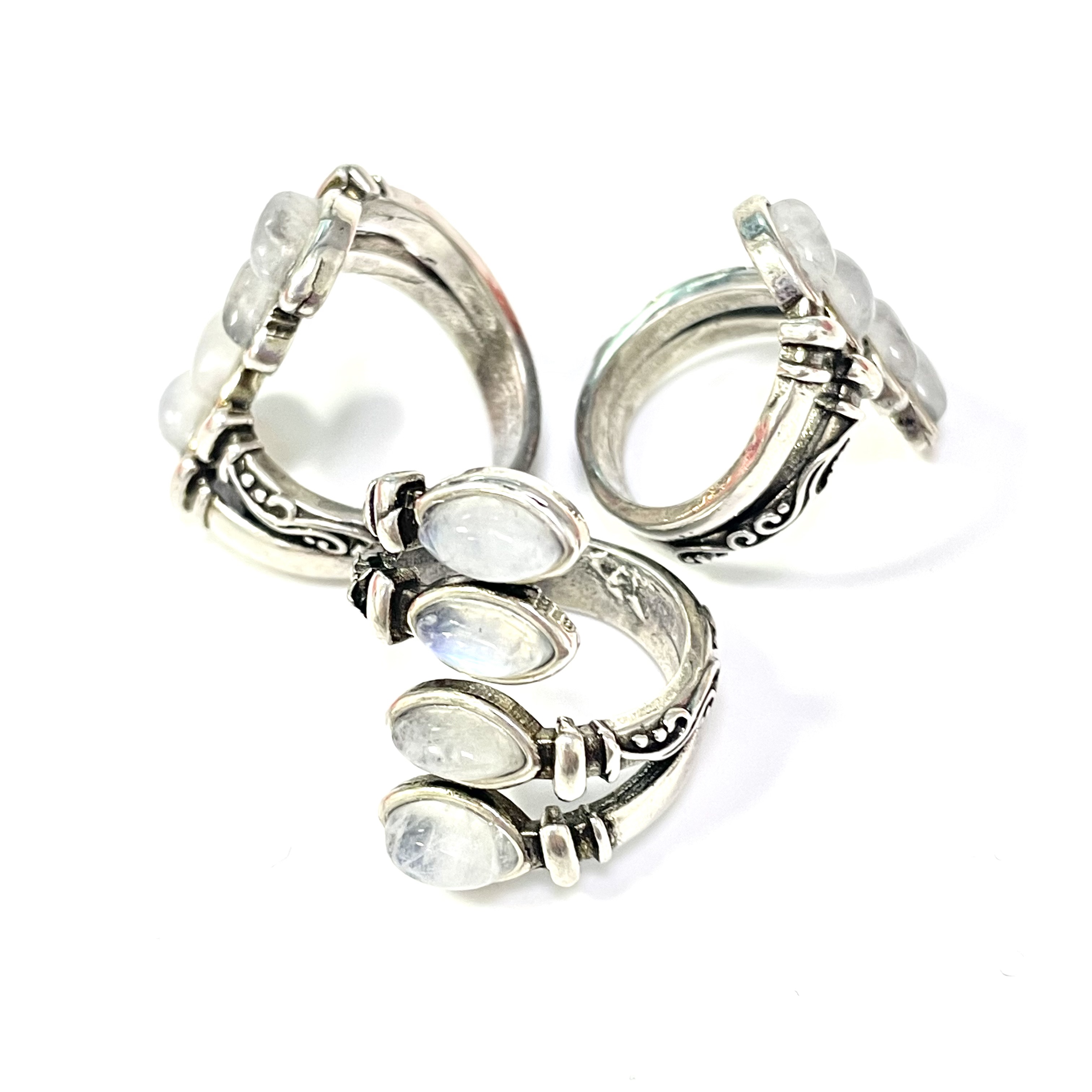 Blue Moon Stone Adjustable Crystal Ring