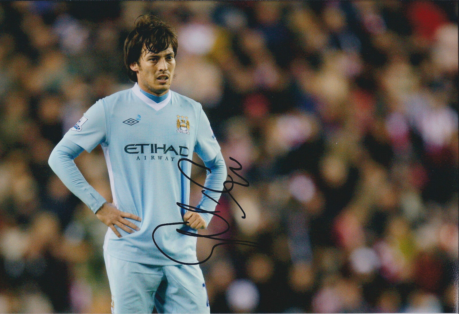 David SILVA Signed Autograph 12x8 Photo Poster painting AFTAL COA Spain Premier League