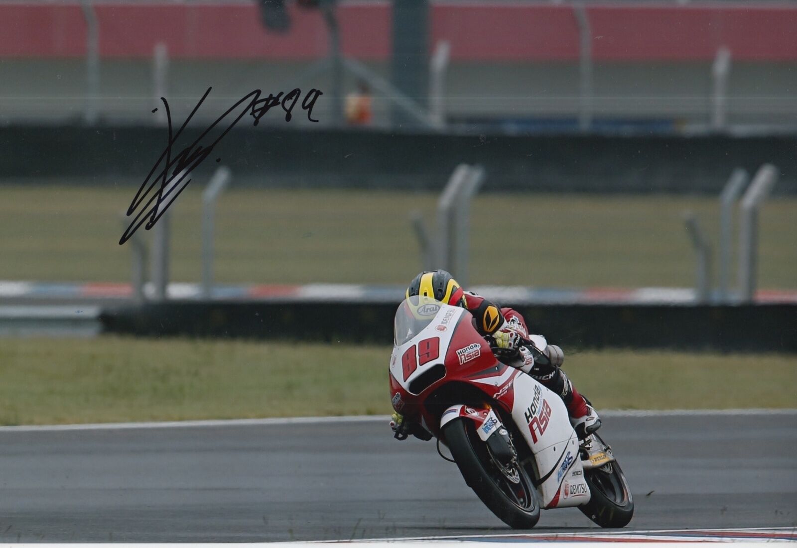 Khairul Idham Pawi Hand Signed 12x8 Photo Poster painting Honda Team Asia Moto3 2016 MOTOGP 5.