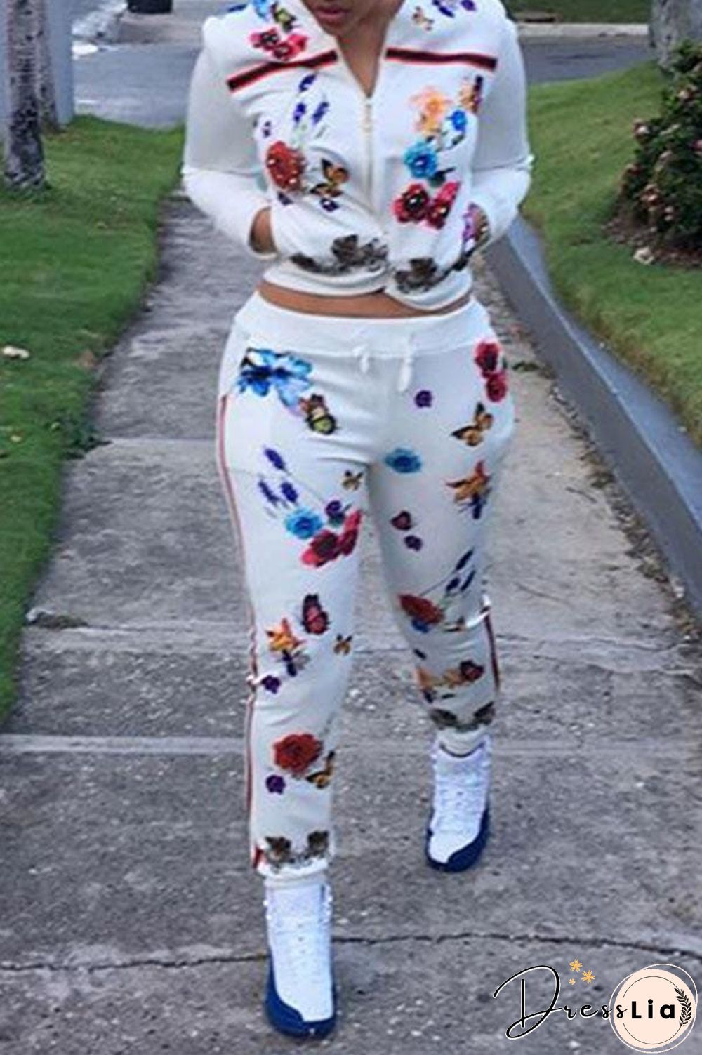 Casual Printed Sport Two Piece