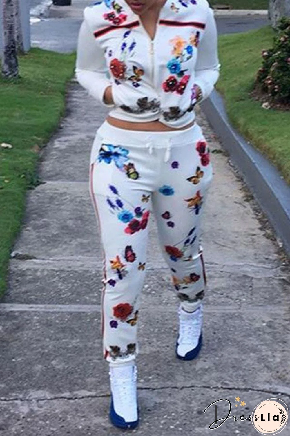 Casual Printed Sport Two Piece