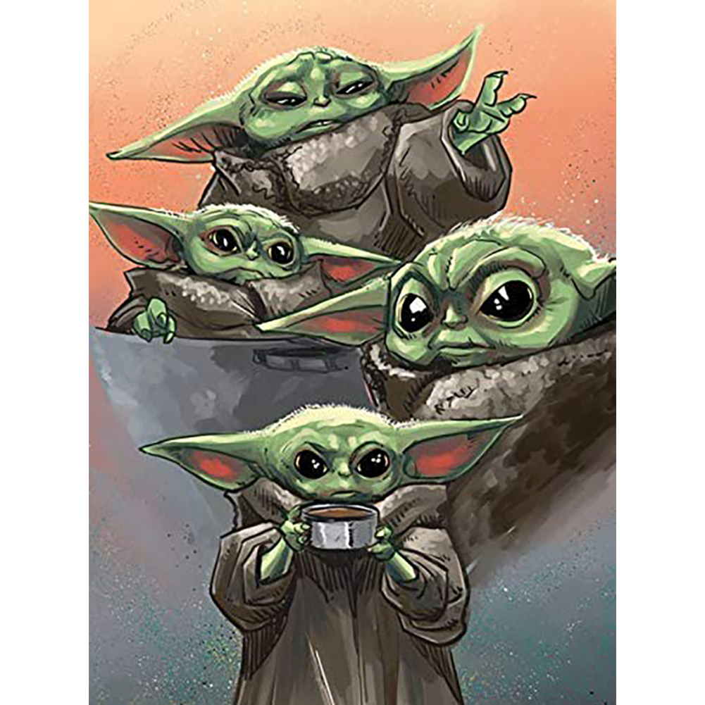 

Yoda - 11CT Stamped Cross Stitch - 40*50CM, 501 Original