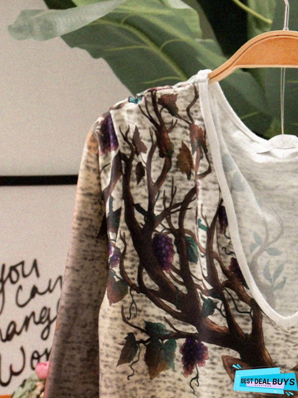 New Women Chic Deer Holiday Comfortable Vintage Long Sleeve Top