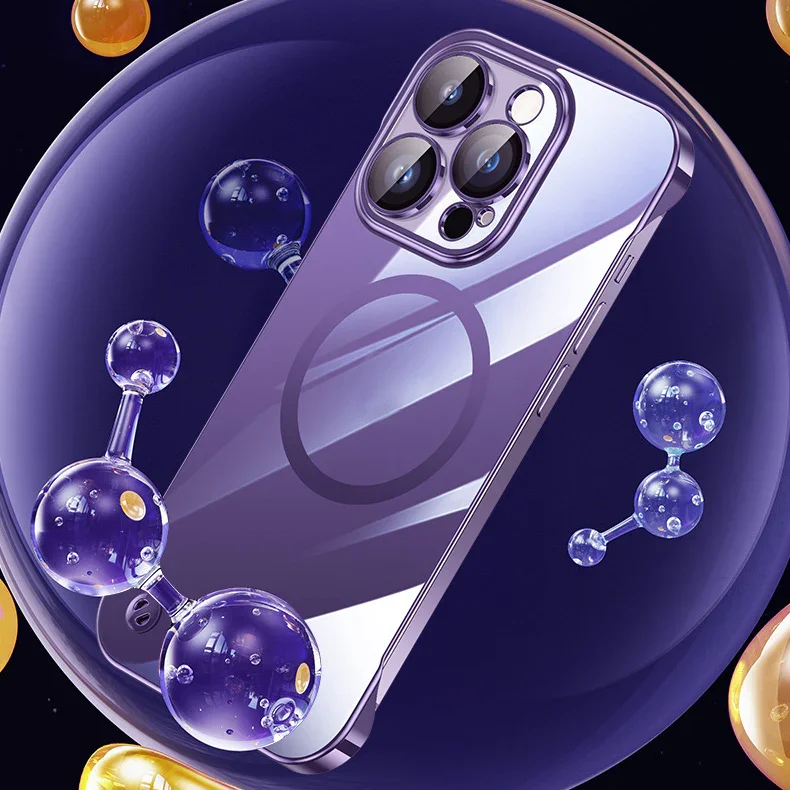 Suitable For iPhone 13/14 Borderless PC Magnetic Phone Case