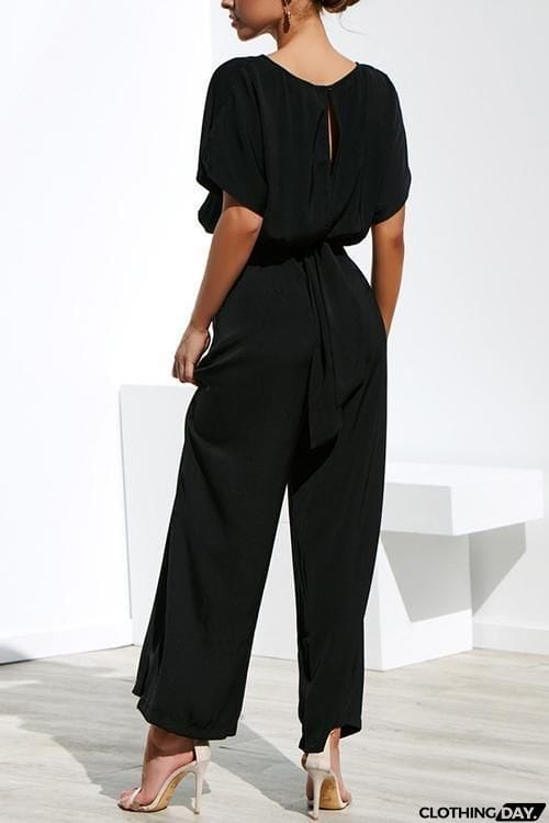 Tie Waist Wide Leg Pants Set