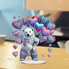 DIY Polar Bear Acrylic Special Shape Diamond Painting Tabletop Decor