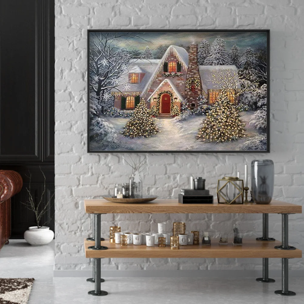 Diamond Painting - Full Round Drill - Snow House(70*50cm)